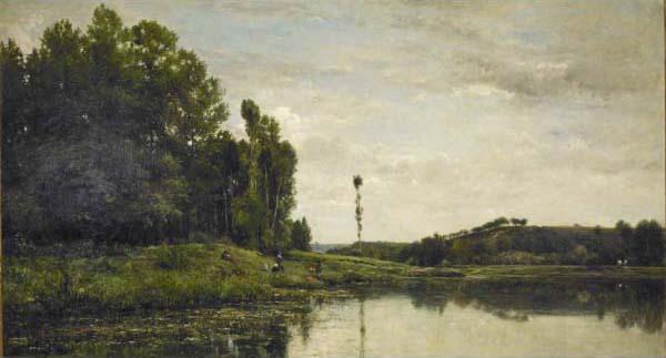 Charles-Francois Daubigny Banks of the Oise China oil painting art